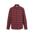 Camicia Uomo a quadri in flanella Rosso