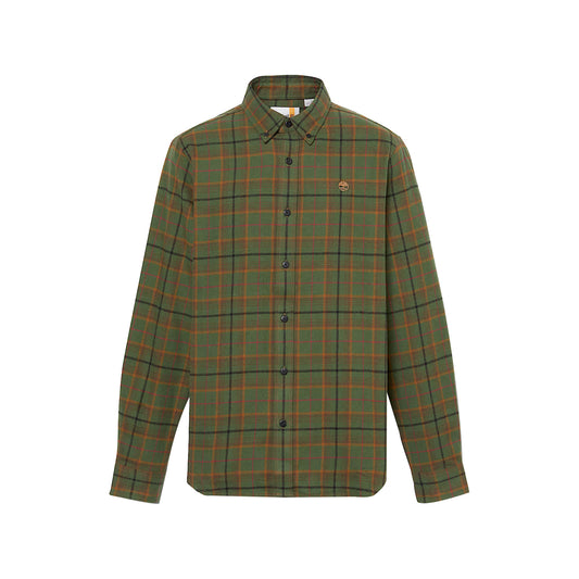 Camicia Uomo a quadri in flanella Verde