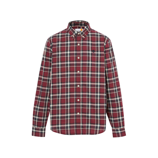 Camicia Uomo a quadri in popeline rosso