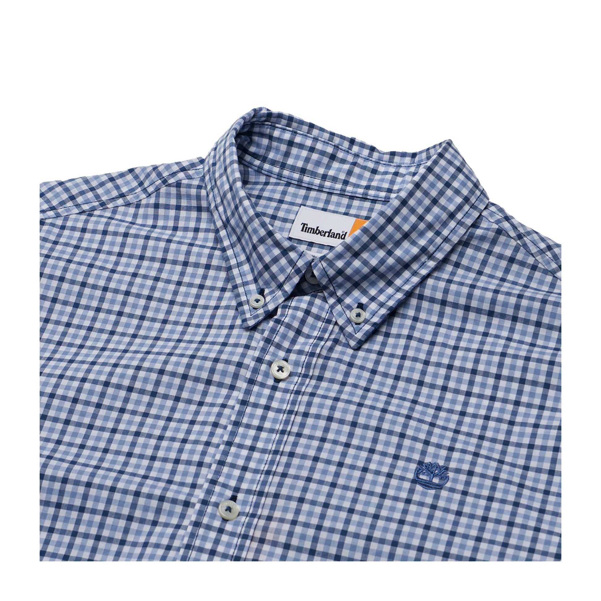 Camicia Uomo Gingham Azzurro dettaglio