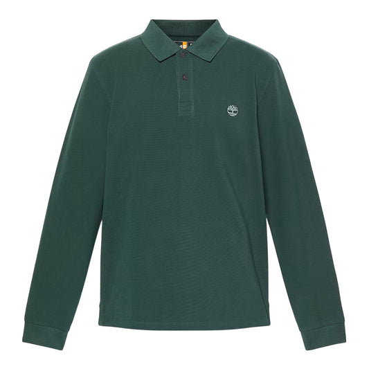 Polo Uomo Millers River a maniche lunghe Verde scuro