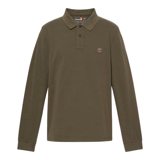 Polo Uomo Millers River a maniche lunghe Verde militare