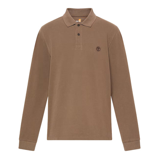 Polo Uomo Millers River a maniche lunghe Marrone