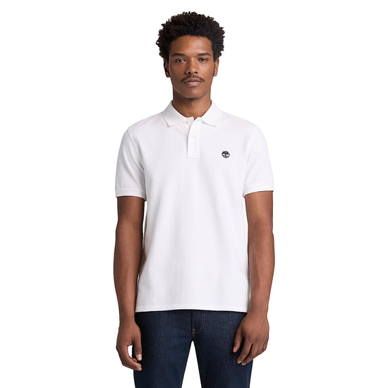 Polo Uomo a maniche corte Millers River Bianco modello frontale