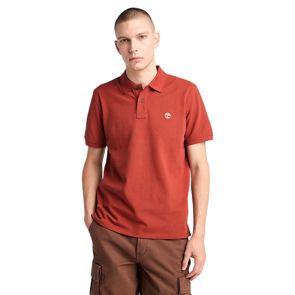 Polo in Piqué Uomo Millers River Rosso modello frontale