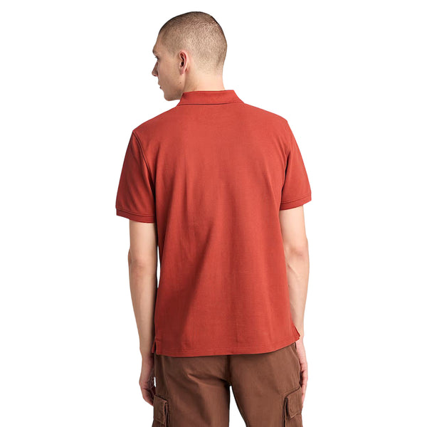 Polo in Piqué Uomo Millers River Rosso modello retro