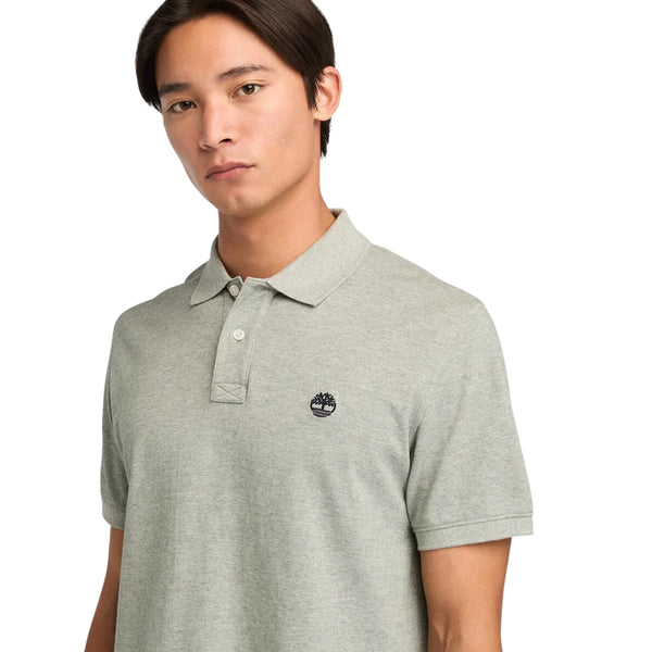 Polo Uomo Millers River in grigio modello ravvicinato