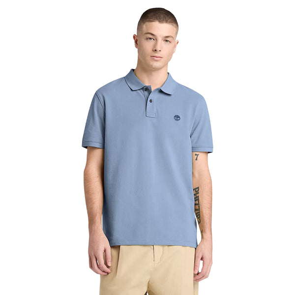 TIMBERLAND Polo MILLERS RIVER in piqué celeste