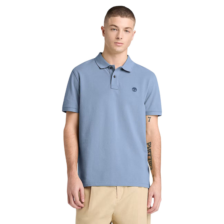 TIMBERLAND Polo MILLERS RIVER in piqué celeste