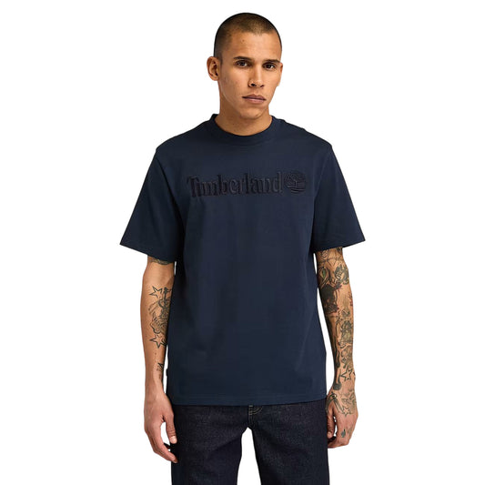 T-shirt Uomo a maniche corte Hampton Blu scuro modello frontale