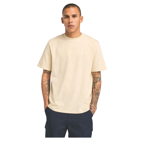T-shirt Uomo a maniche corte Hampton Beige modello frontale