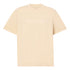 T-shirt di cotone con logo ricamato in beige