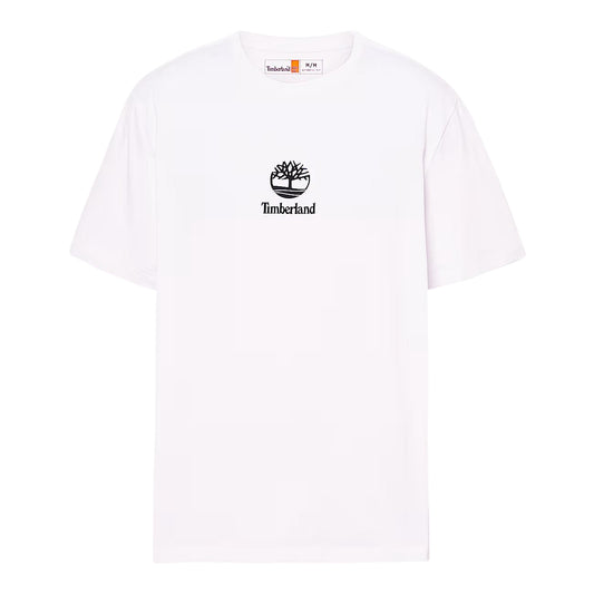 T-shirt Unisex Bianca con piccolo logo stampato