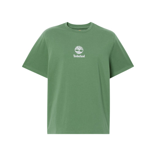 T-shirt Unisex Verde con logo Stack