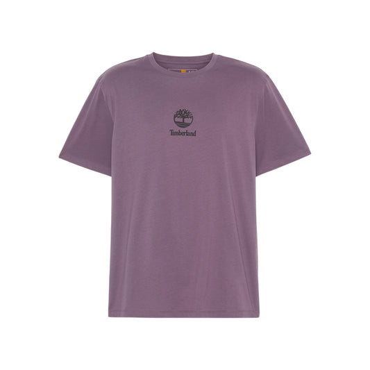 T-shirt Unisex Viola con piccolo logo stampato