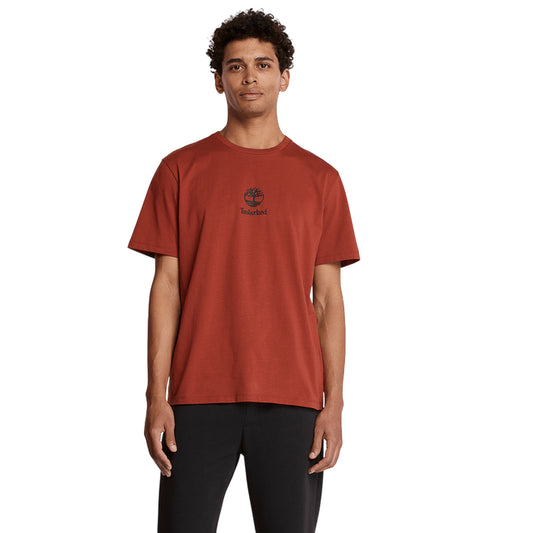 T-shirt Unisex Rosso con piccolo logo stampato