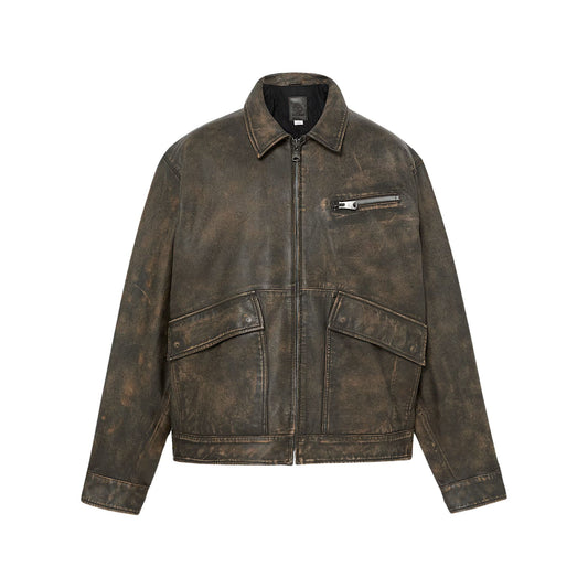 Giacca Bomber Unisex in Pelle Strafford