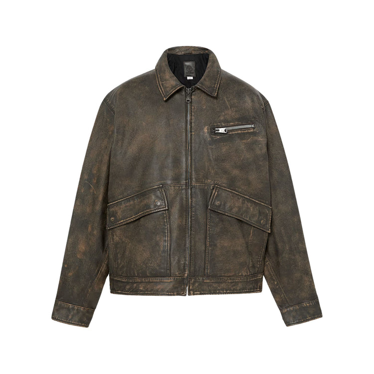 Giacca Bomber Unisex in Pelle Strafford