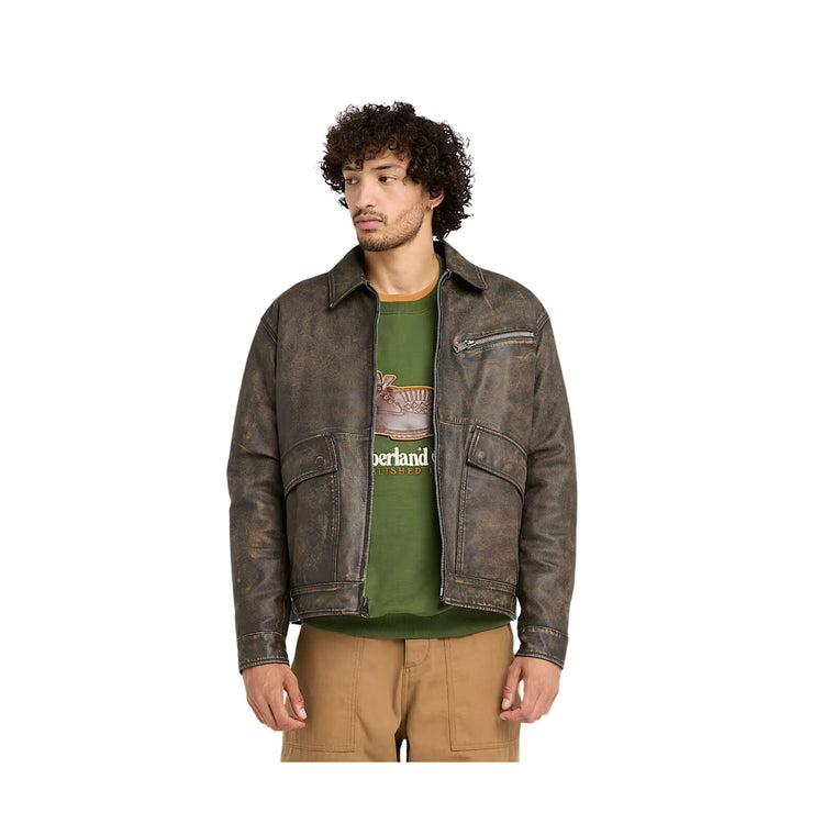 Giacca Bomber Unisex in Pelle Strafford