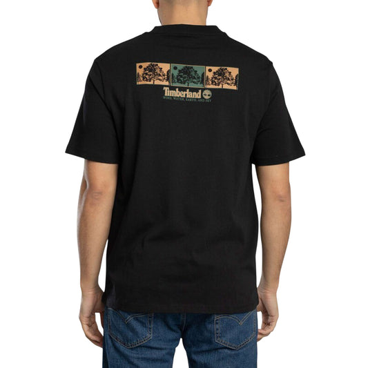 T-shirt Unisex Grafica triple tree Nero retro