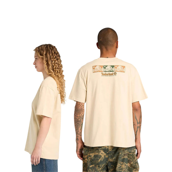 T-shirt Unisex Grafica triple tree Beige modelli