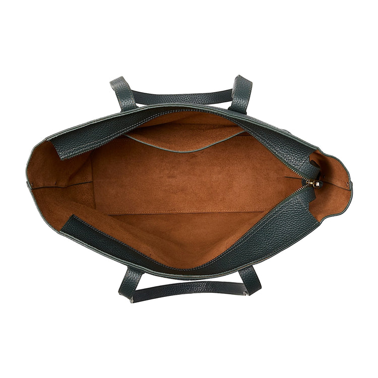 Borsa Tote Donna Tuckerman in pelle verde interno