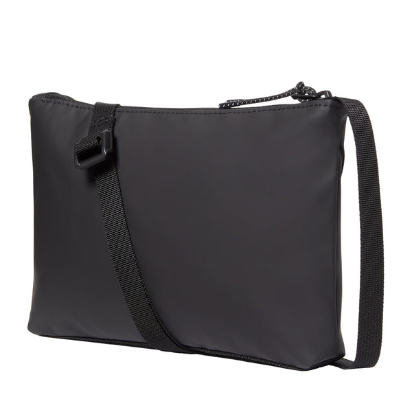 Borsa a tracolla Unisex con zip Nero retro