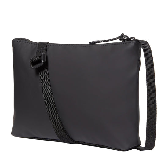 Borsa a tracolla Unisex con zip Nero retro
