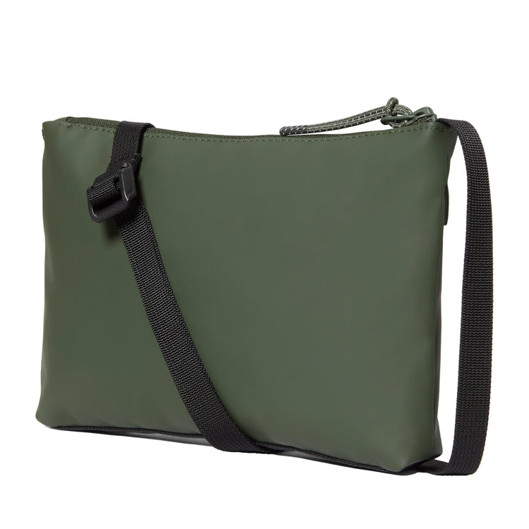 Borsa a tracolla Unisex con zip Verde retro