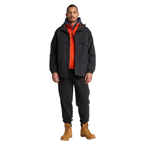 Parka Uomo Weatherline Archive-Inspired Nero modello intero frontale