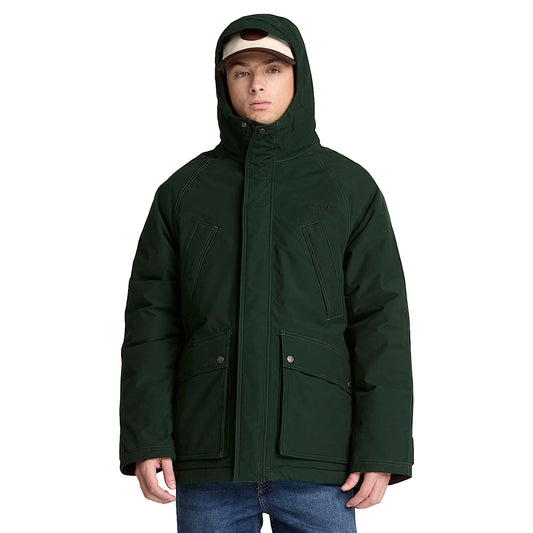 Parka impermeabile Uomo Verde scuro modella frontale