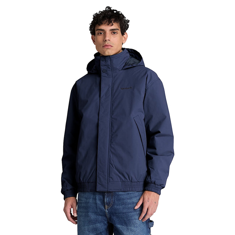 Bomber Uomo termico impermeabile Blu modello frontale