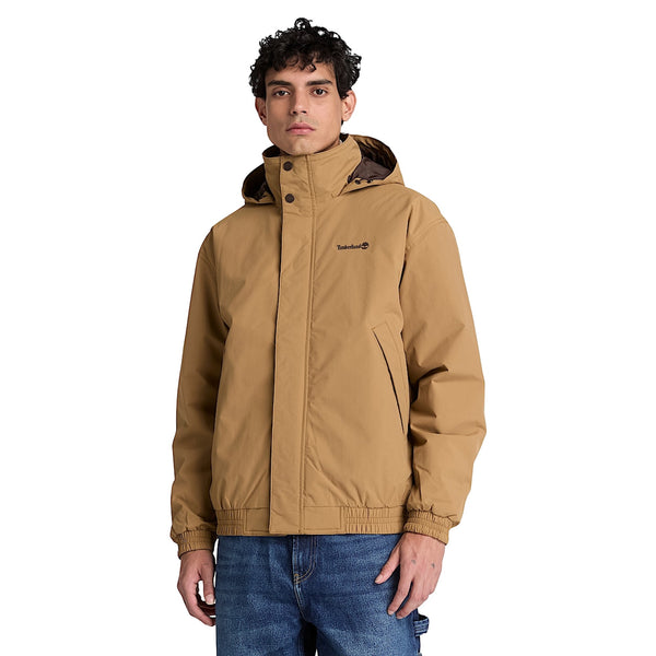Bomber Uomo termico impermeabile Giallo scuro modello frontale