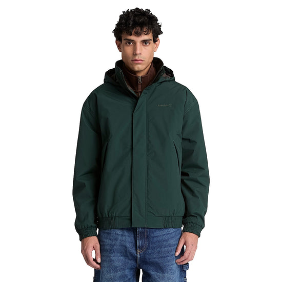 Bomber Uomo termico impermeabile Verde modello frontale