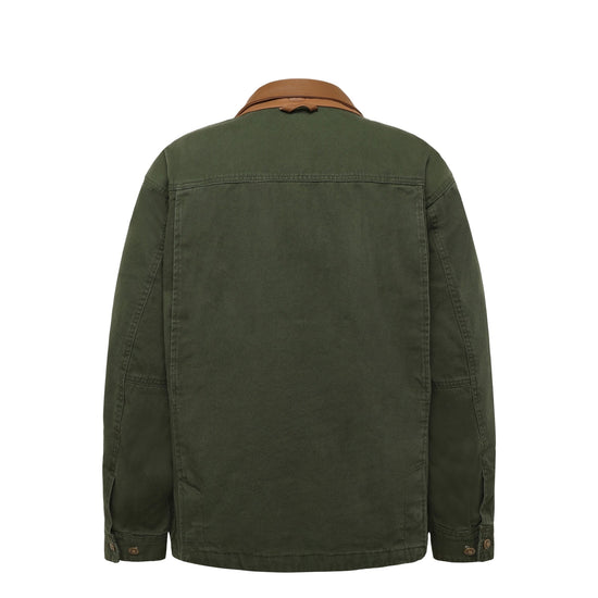 Giacca Uomo Verde con colletto a contrasto retro