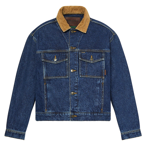 Giacca Uomo Trucker in denim blu scuro