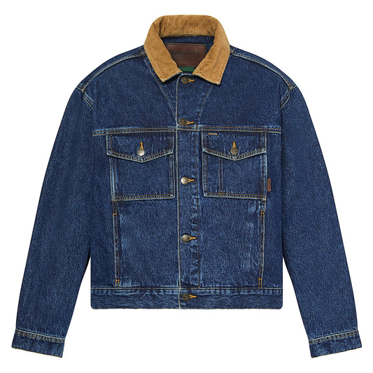 Giacca Uomo Trucker in denim blu scuro