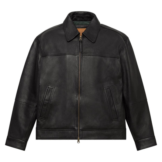 Bomber Uomo Stratham in pelle nera