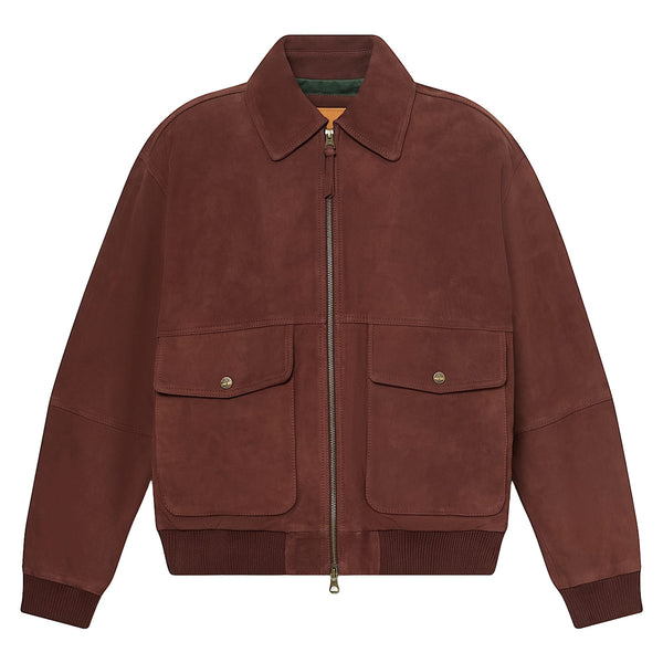 Bomber Uomo in pelle marrone