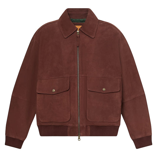 Bomber Uomo in pelle marrone