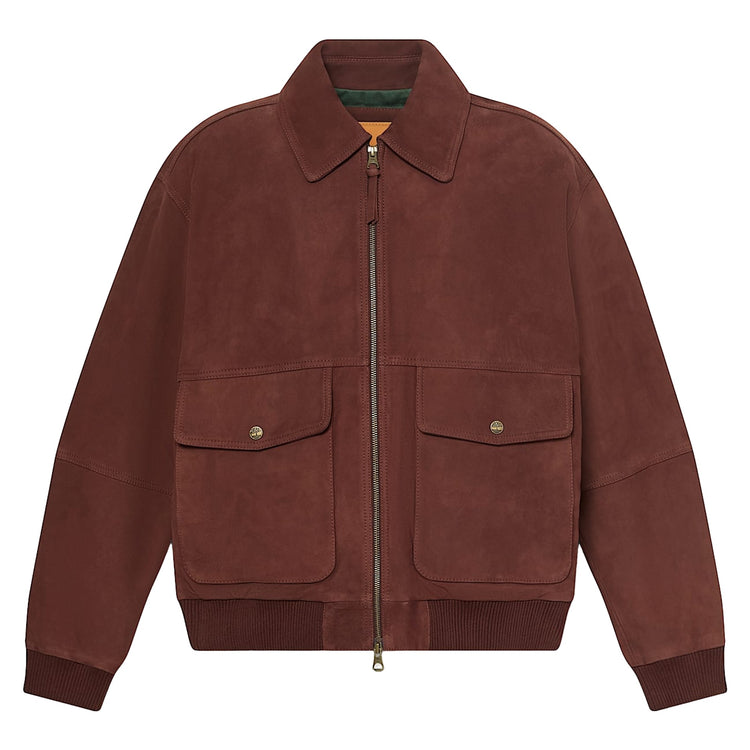 Bomber Uomo in pelle marrone