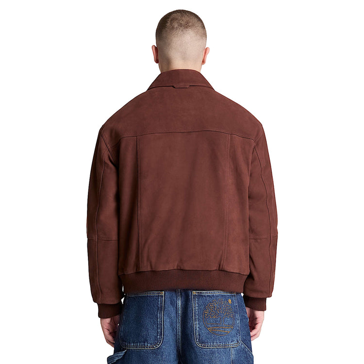 Bomber Uomo in pelle marrone modello retro