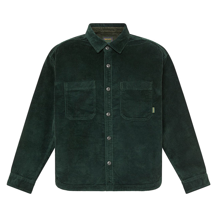 Overshirt Uomo in velluto a coste Verde scuro