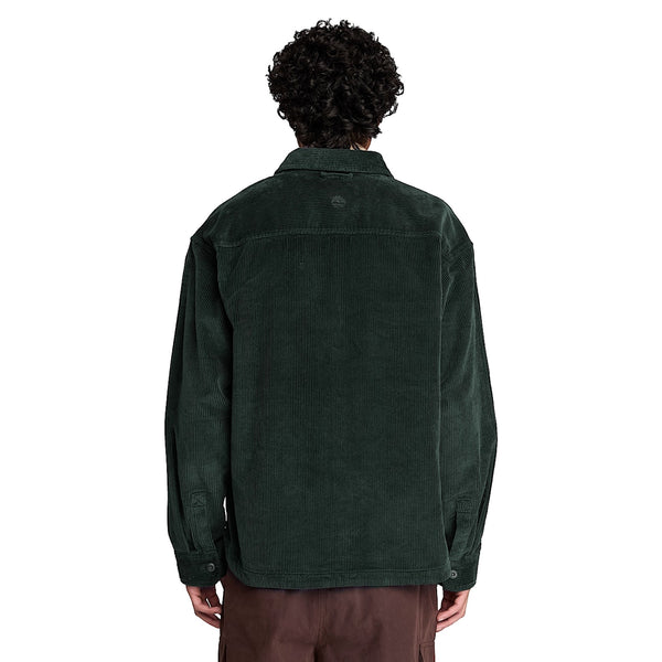 Overshirt Uomo in velluto a coste Verde scuro, modello retro