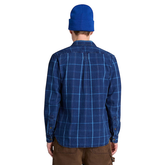 Camicia Uomo a quadri Blu scuro, modello retro