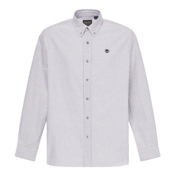 Camicia Uomo Oxford Lake Warner a righe bianco/nero