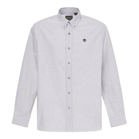 Camicia Uomo Oxford Lake Warner a righe bianco/nero