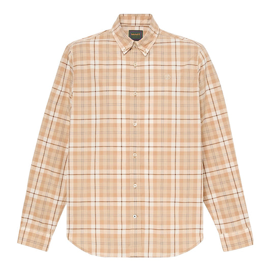 Camicia Uomo a quadri Beige