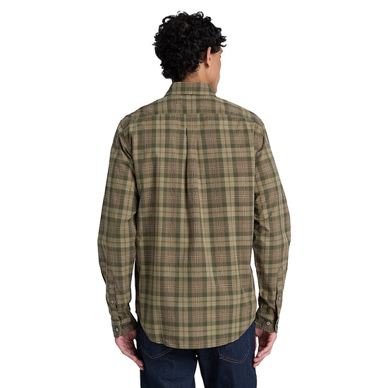 Camicia Uomo a quadri Verde modello retro