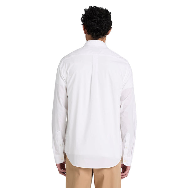 Camicia Uomo in popeline Bianco modello retro
